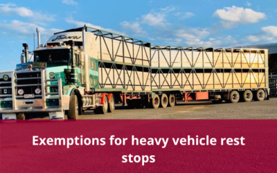 Exemptions for heavy vehicle drivers at rest stops